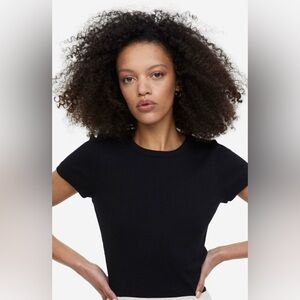 H&M Ribbed Modal-Blend T-shirt